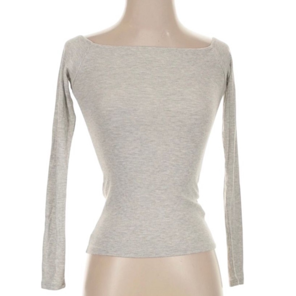 Joah Brown Ribbed Long Sleeve Top - Picture 5 of 5